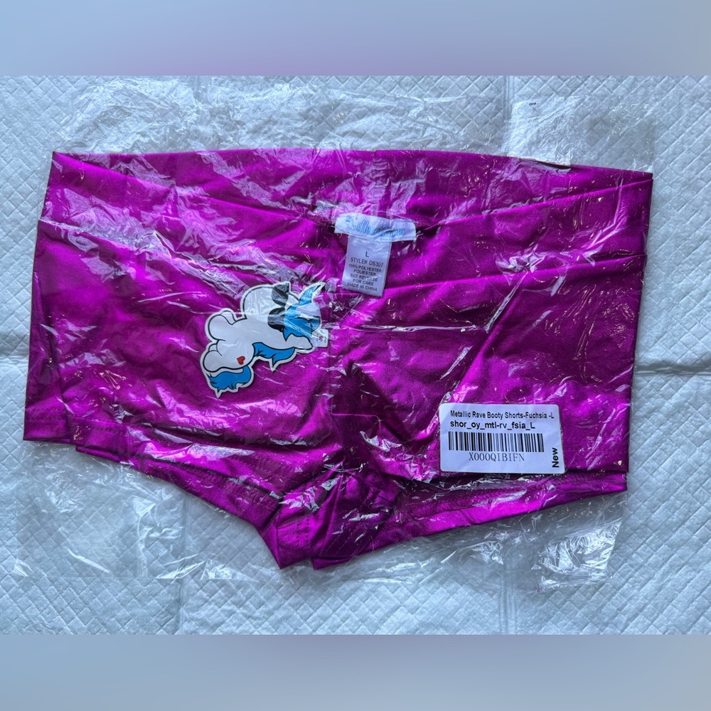 Women’s Metallic Rave Purple Booty Shorts
